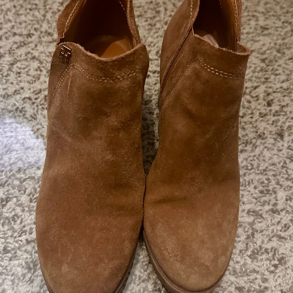 Tommy Hilfiger Tan Suede Ankle Booties